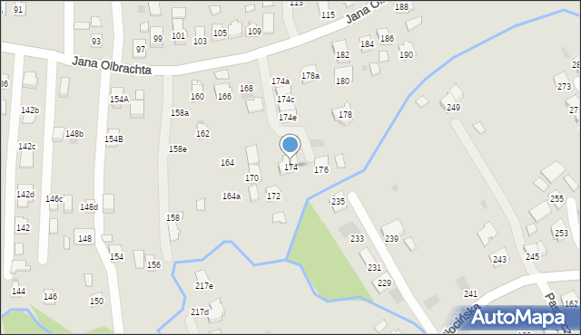 Rzeszów, Jana Olbrachta, 174, mapa Rzeszów