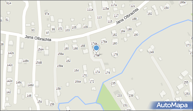 Rzeszów, Jana Olbrachta, 174e, mapa Rzeszów