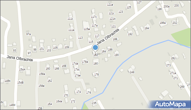 Rzeszów, Jana Olbrachta, 182, mapa Rzeszów