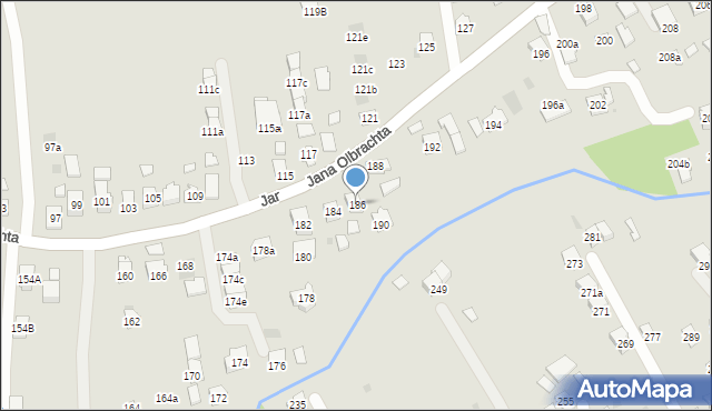 Rzeszów, Jana Olbrachta, 186, mapa Rzeszów