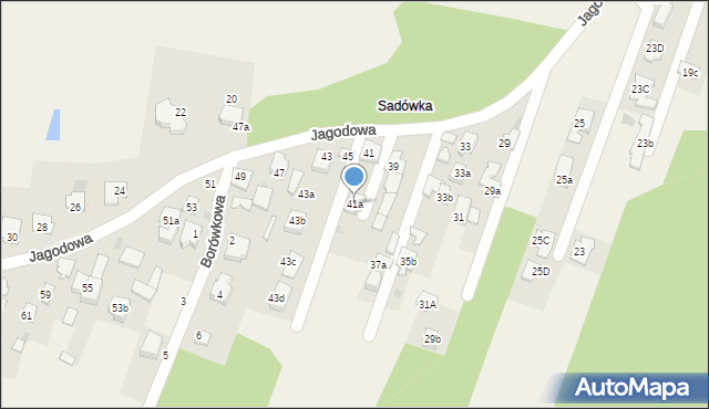 Sadowa, Jagodowa, 41a, mapa Sadowa