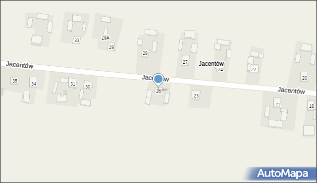 Sadowie, Jacentów, 26, mapa Sadowie