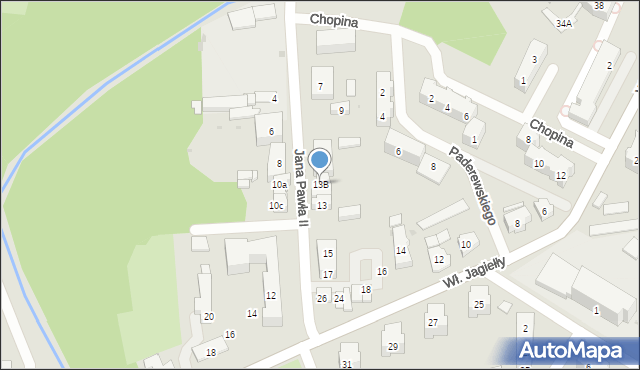 Ścinawa, Jana Pawła II, 13B, mapa Ścinawa
