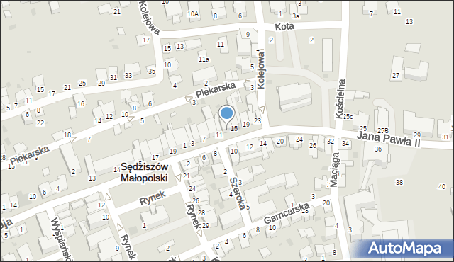 Sędziszów Małopolski, Jana Pawła II, 13, mapa Sędziszów Małopolski