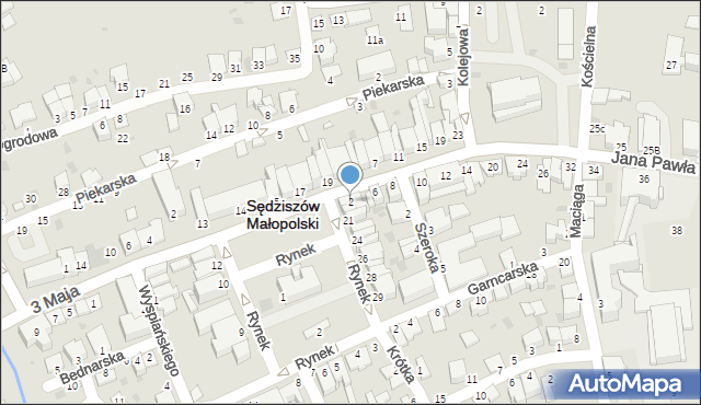 Sędziszów Małopolski, Jana Pawła II, 2, mapa Sędziszów Małopolski