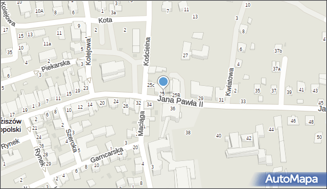 Sędziszów Małopolski, Jana Pawła II, 25A, mapa Sędziszów Małopolski