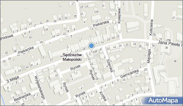 Sędziszów Małopolski, Jana Pawła II, 4, mapa Sędziszów Małopolski