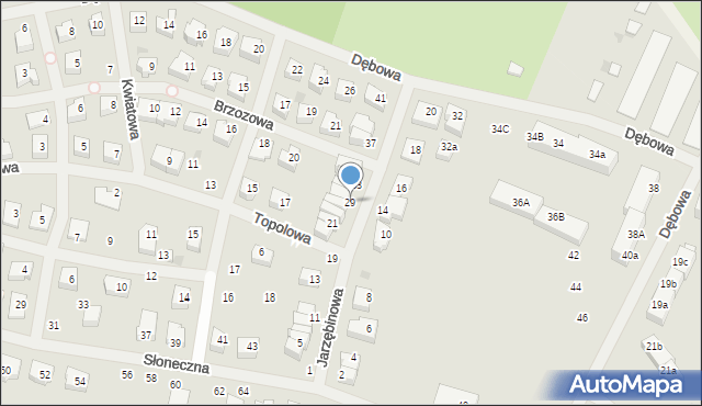 Sianów, Jarzębinowa, 29, mapa Sianów