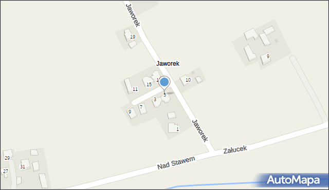 Sieborowice, Jaworek, 5, mapa Sieborowice