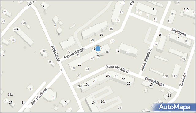 Siechnice, Jana Pawła II, 20, mapa Siechnice