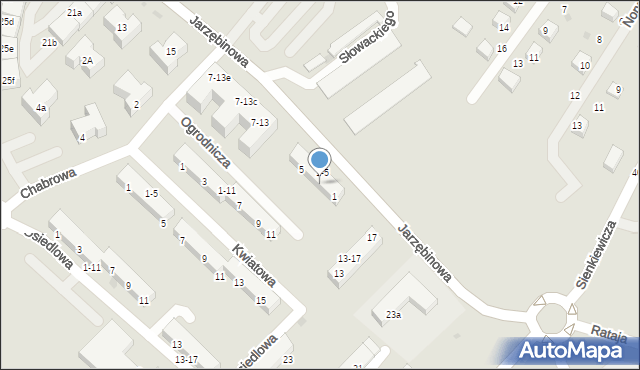 Siechnice, Jarzębinowa, 3, mapa Siechnice