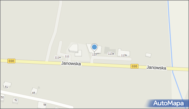 Siedlce, Janowska, 113, mapa Siedlce