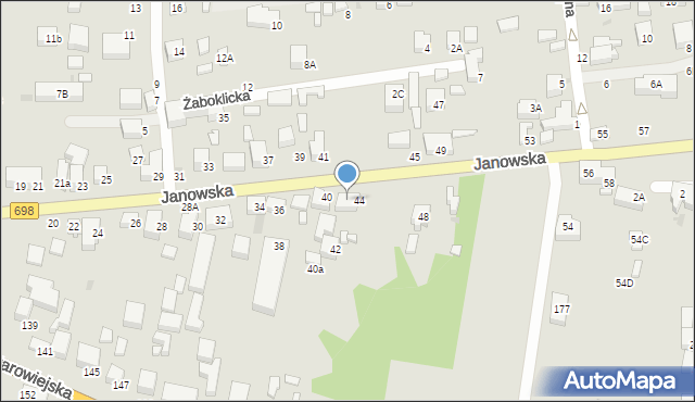 Siedlce, Janowska, 44A, mapa Siedlce