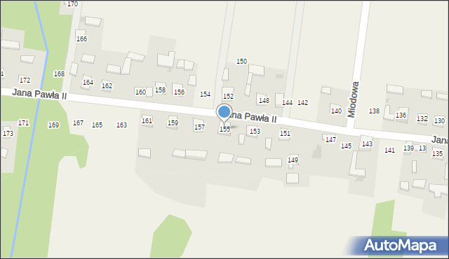 Siedlec Duży, Jana Pawła II, 155, mapa Siedlec Duży
