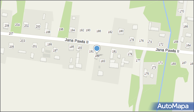 Siedlec Duży, Jana Pawła II, 189, mapa Siedlec Duży