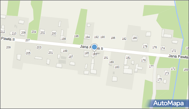 Siedlec Duży, Jana Pawła II, 193, mapa Siedlec Duży