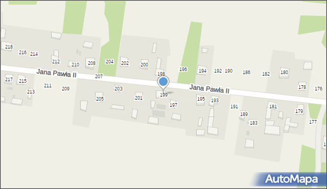 Siedlec Duży, Jana Pawła II, 199, mapa Siedlec Duży