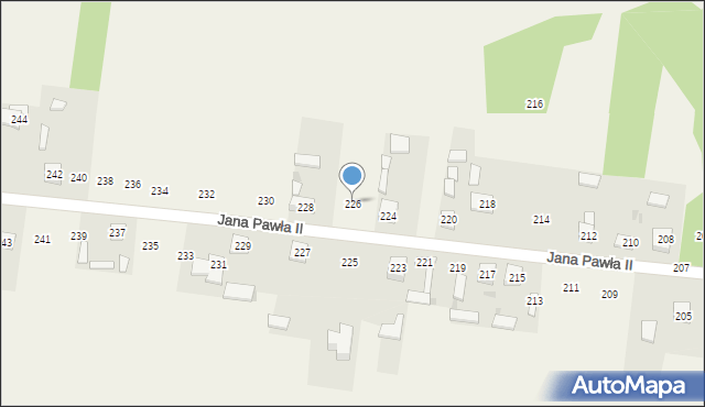 Siedlec Duży, Jana Pawła II, 226, mapa Siedlec Duży