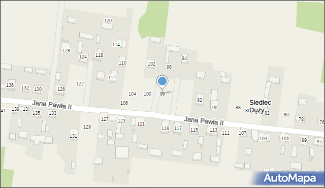 Siedlec Duży, Jana Pawła II, 96, mapa Siedlec Duży