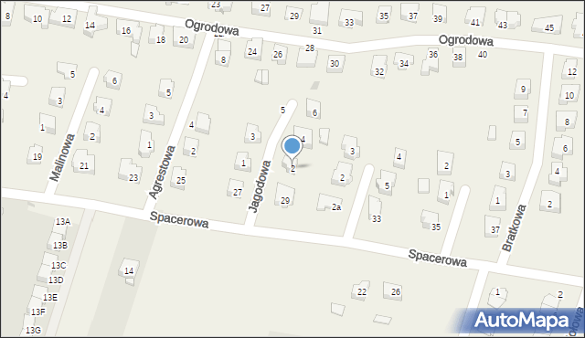 Siemianice, Jagodowa, 2, mapa Siemianice