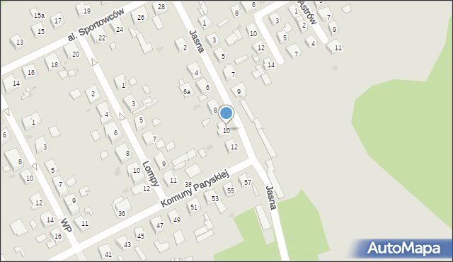 Siemianowice Śląskie, Jasna, 10, mapa Siemianowice Śląskie