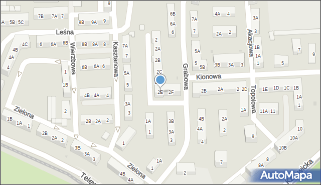 Siemianowice Śląskie, Jaworowa, 2E, mapa Siemianowice Śląskie