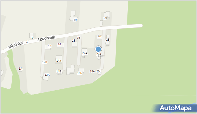Siemonia, Jaworznik, 26B, mapa Siemonia
