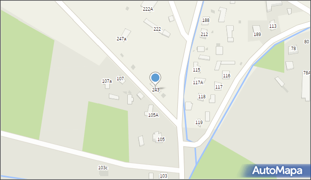 Sieniawa, Jana Pawła II, 243, mapa Sieniawa