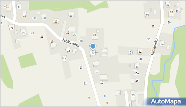 Siepraw, Jabłoniowa, 14, mapa Siepraw