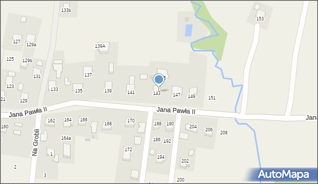 Siepraw, Jana Pawła II, 143, mapa Siepraw