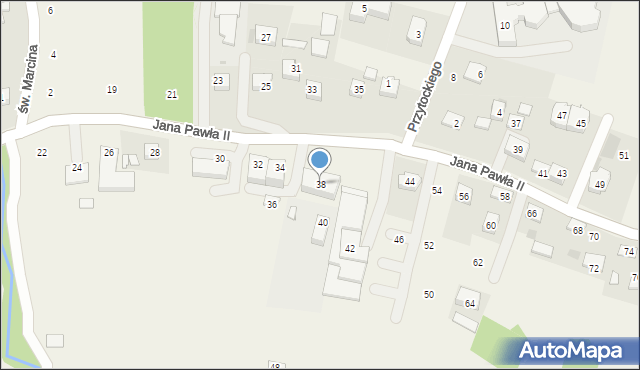 Siepraw, Jana Pawła II, 38, mapa Siepraw