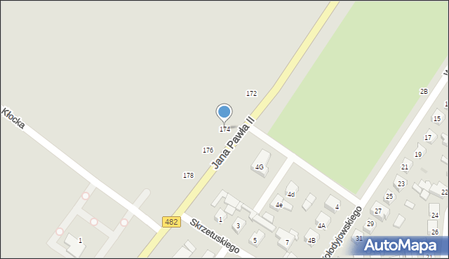 Sieradz, Jana Pawła II, 174, mapa Sieradz