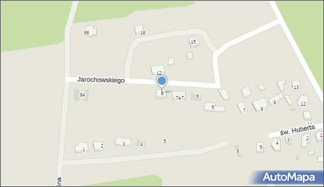 Sieraków, Jarochowskiego Antoniego, 8, mapa Sieraków