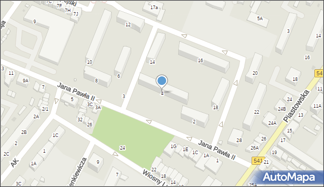 Sierpc, Jana Pawła II, 4, mapa Sierpc