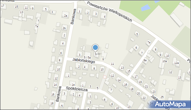 Skalmierzyce, Jabłońskiego Ludwika, 7, mapa Skalmierzyce