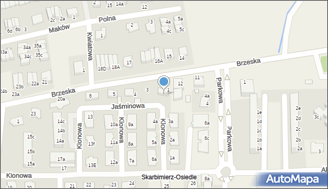 Skarbimierz-Osiedle, Jaśminowa, 2, mapa Skarbimierz-Osiedle