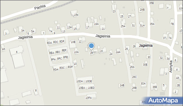 Skawina, Jagielnia, 16, mapa Skawina
