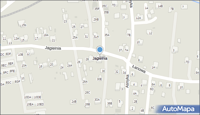 Skawina, Jagielnia, 30F, mapa Skawina