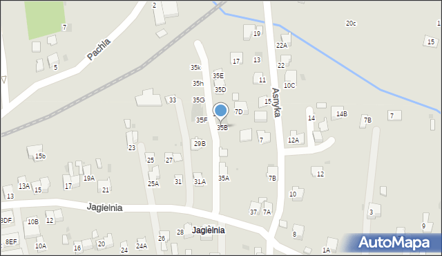 Skawina, Jagielnia, 35B, mapa Skawina