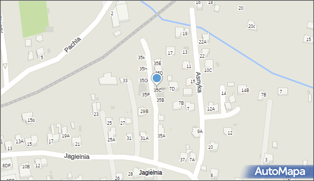 Skawina, Jagielnia, 35C, mapa Skawina