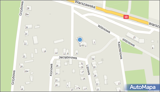 Skępe, Jarzębinowa, 4, mapa Skępe