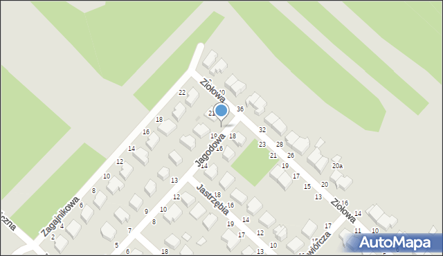 Skierniewice, Jagodowa, 20, mapa Skierniewic