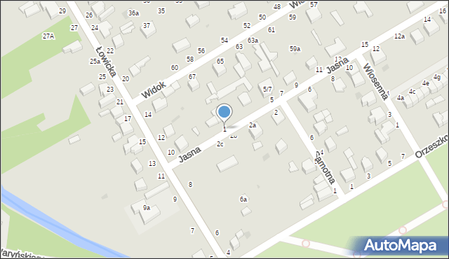 Skierniewice, Jasna, 1, mapa Skierniewic