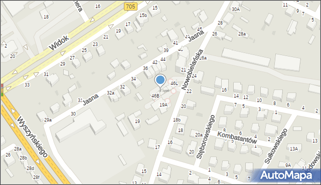 Skierniewice, Jasna, 46i, mapa Skierniewic