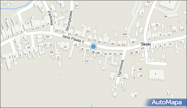 Skoki, Jana Pawła II, 24A, mapa Skoki