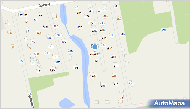 Skrzeszew, Janiny, 45j/45k, mapa Skrzeszew