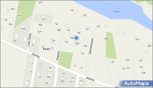 Skrzeszew, Janiny, 70C, mapa Skrzeszew