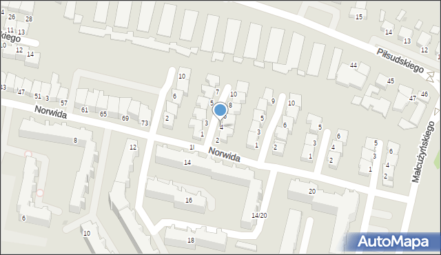 Słupsk, Jastruna Mieczysława, 4, mapa Słupska