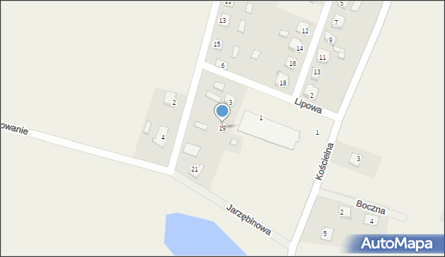 Śmielin, Jarzębinowa, 19, mapa Śmielin