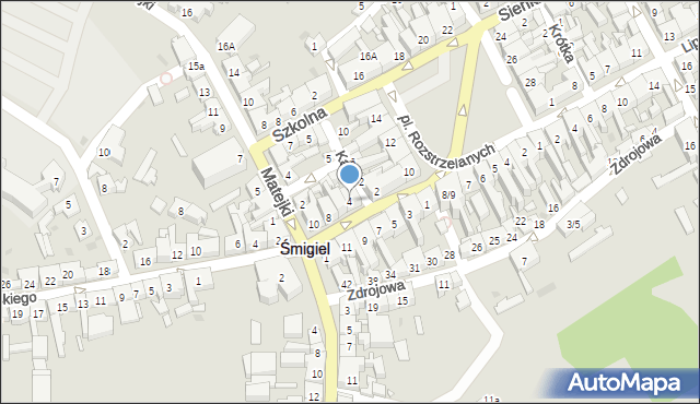 Śmigiel, Jagiellońska, 4, mapa Śmigiel